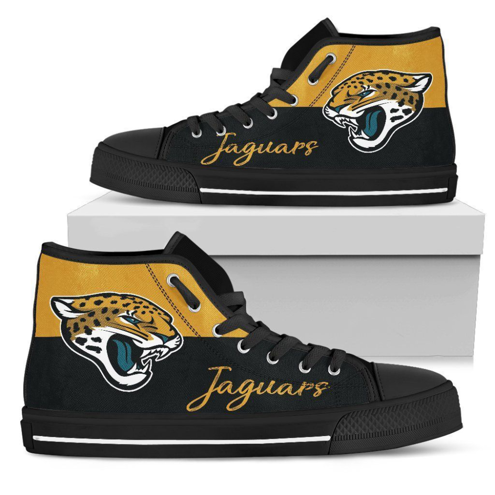 Jacksonville Jaguars NFL Football Custom Canvas High Top Shoes