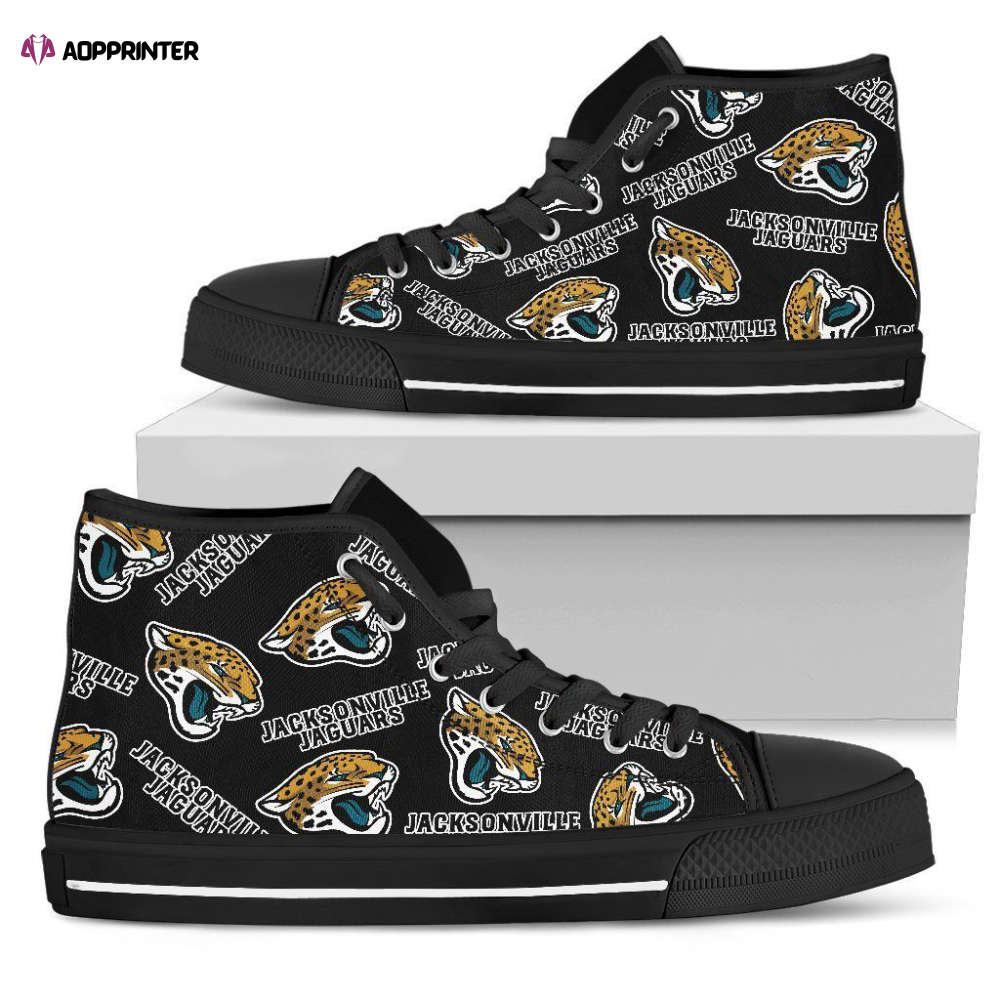 Jacksonville Jaguars NFL Football Custom Canvas High Top Shoes