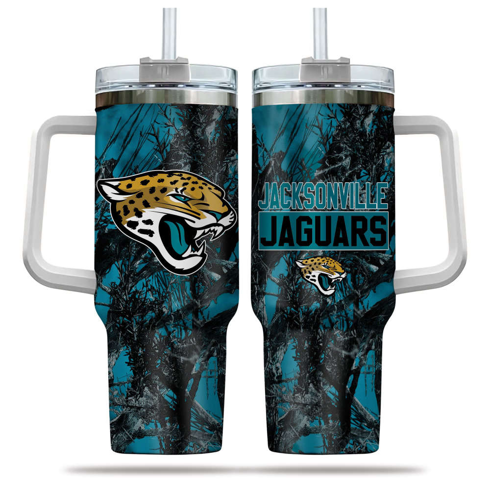 Jacksonville Jaguars NFL Hunting Personalized Stanley Tumbler 40oz Gift for Fans
