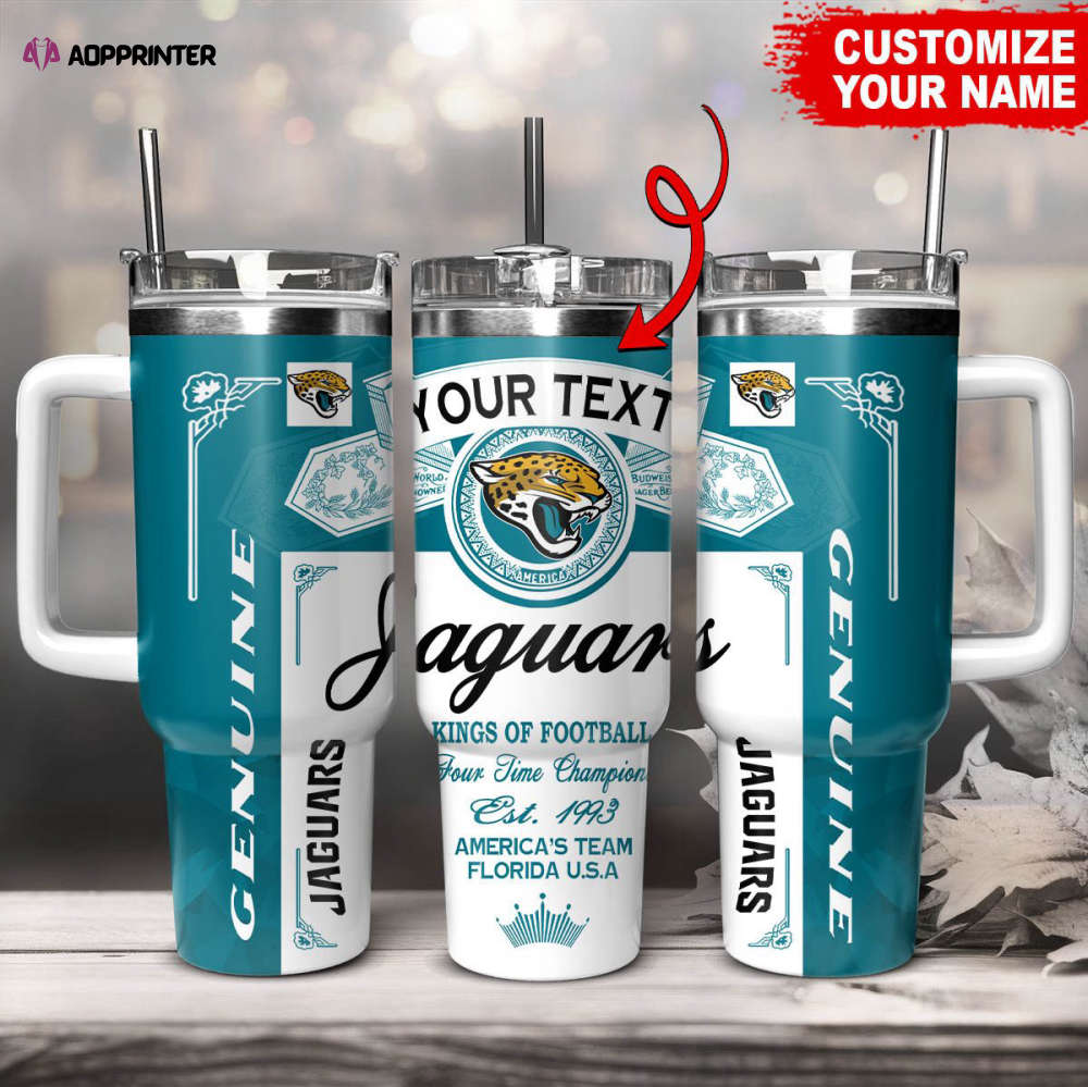 Jacksonville Jaguars NFL Kings Of Football Custom Your Text Stanley Tumbler 40Oz Gift for Fans