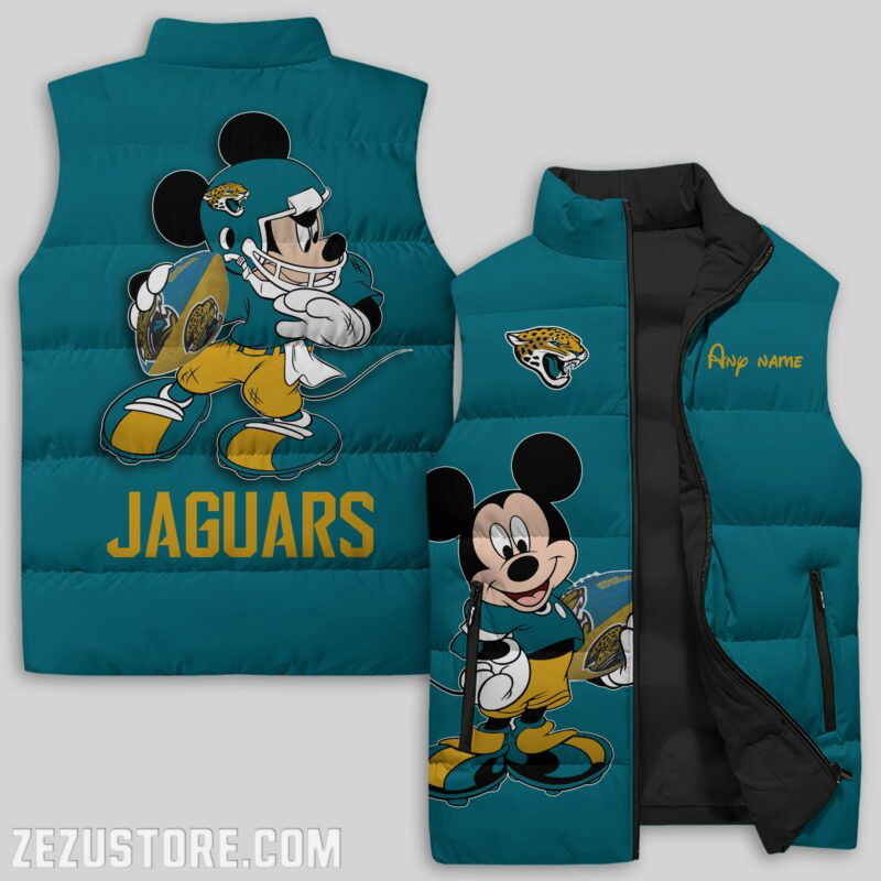 Jacksonville Jaguars NFL Sleeveless Puffer Jacket Custom For Fans Gifts