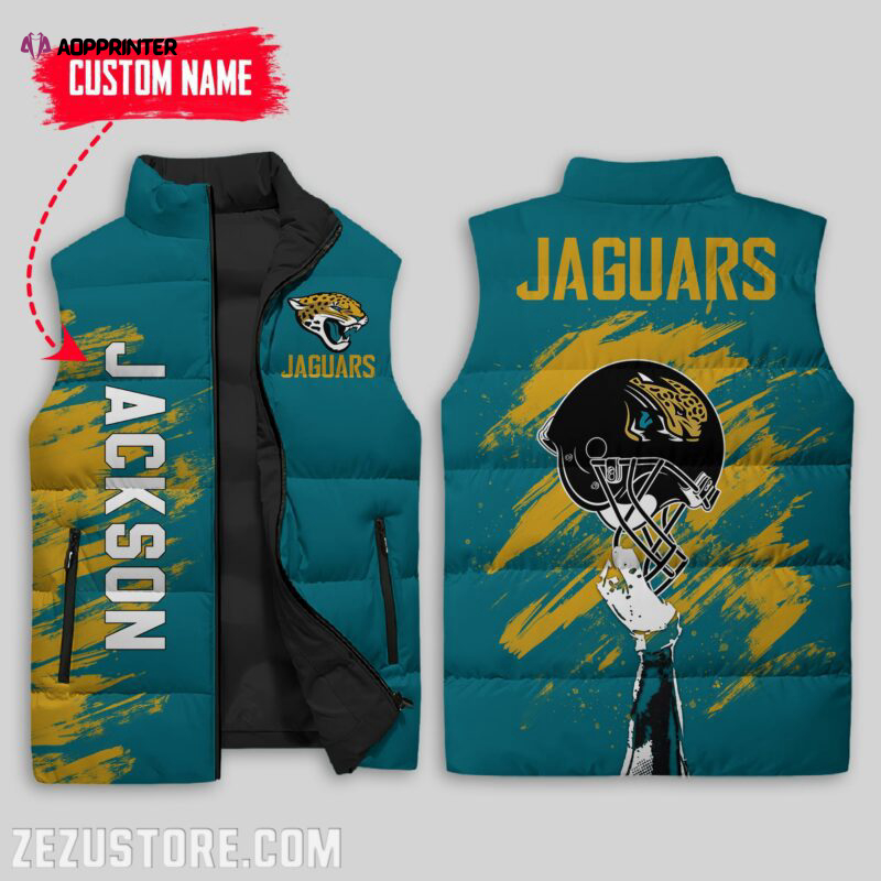 Jacksonville Jaguars NFL Sleeveless Puffer Jacket Custom For Fans Gifts