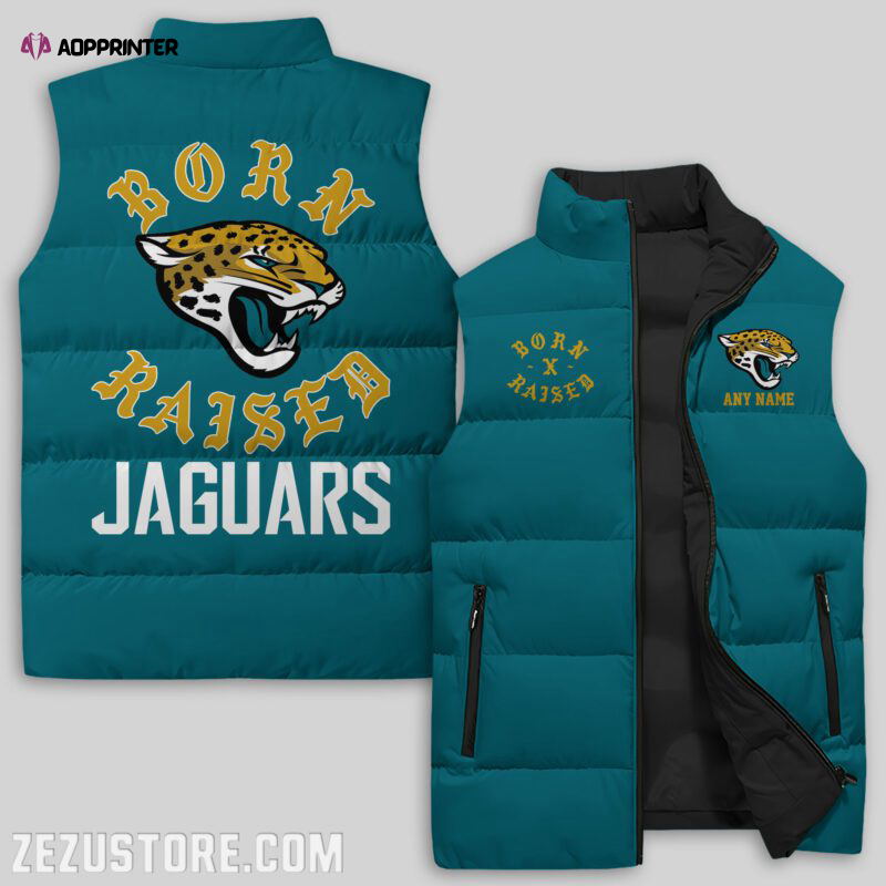 Jacksonville Jaguars NFL Sleeveless Puffer Jacket Custom For Fans Gifts