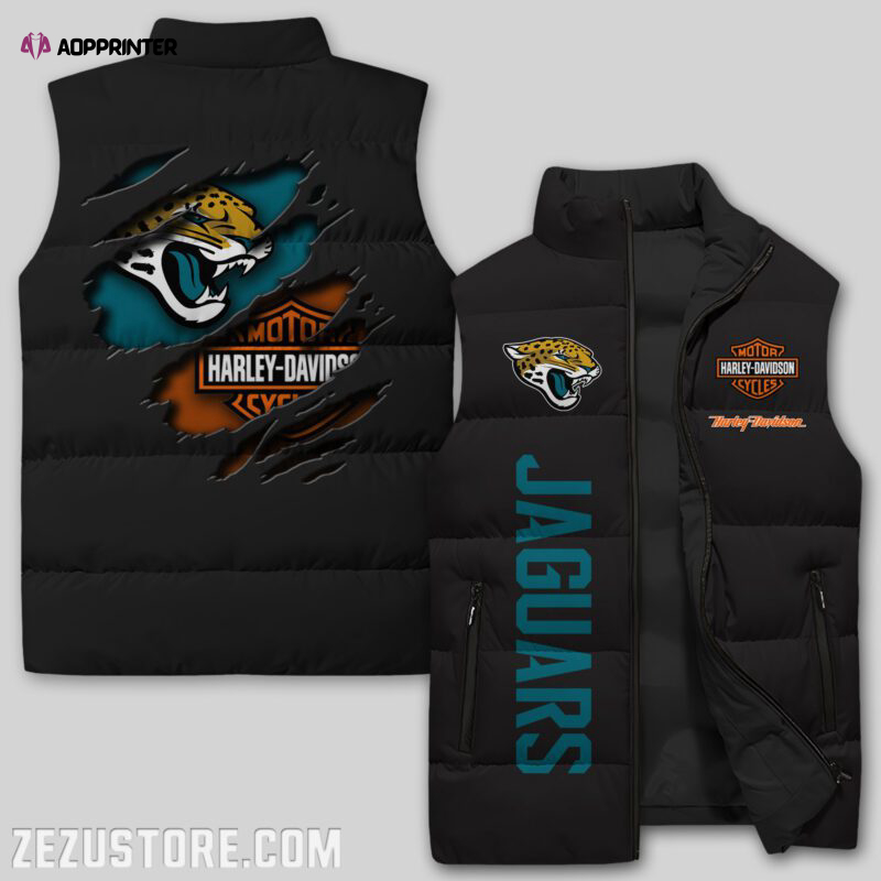 Jacksonville Jaguars NFL Sleeveless Puffer Jacket Custom For Fans Gifts