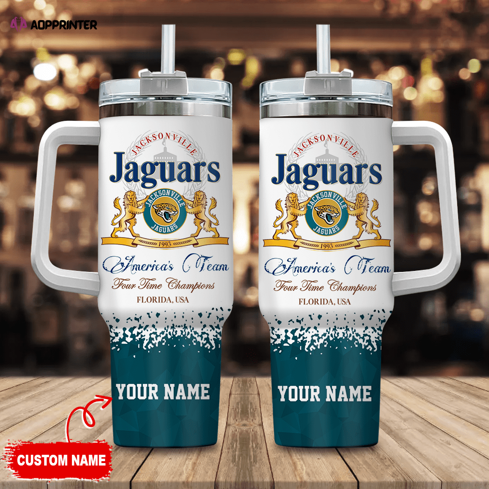 Jacksonville Jaguars Personalized NFL Champions Modelo 40oz Stanley Tumbler Gift for Fans