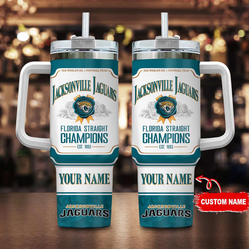 Jacksonville Jaguars Personalized The World’s No 1 Football Team NFL Jim Beam 40oz Stanley Tumbler Gift for Fans