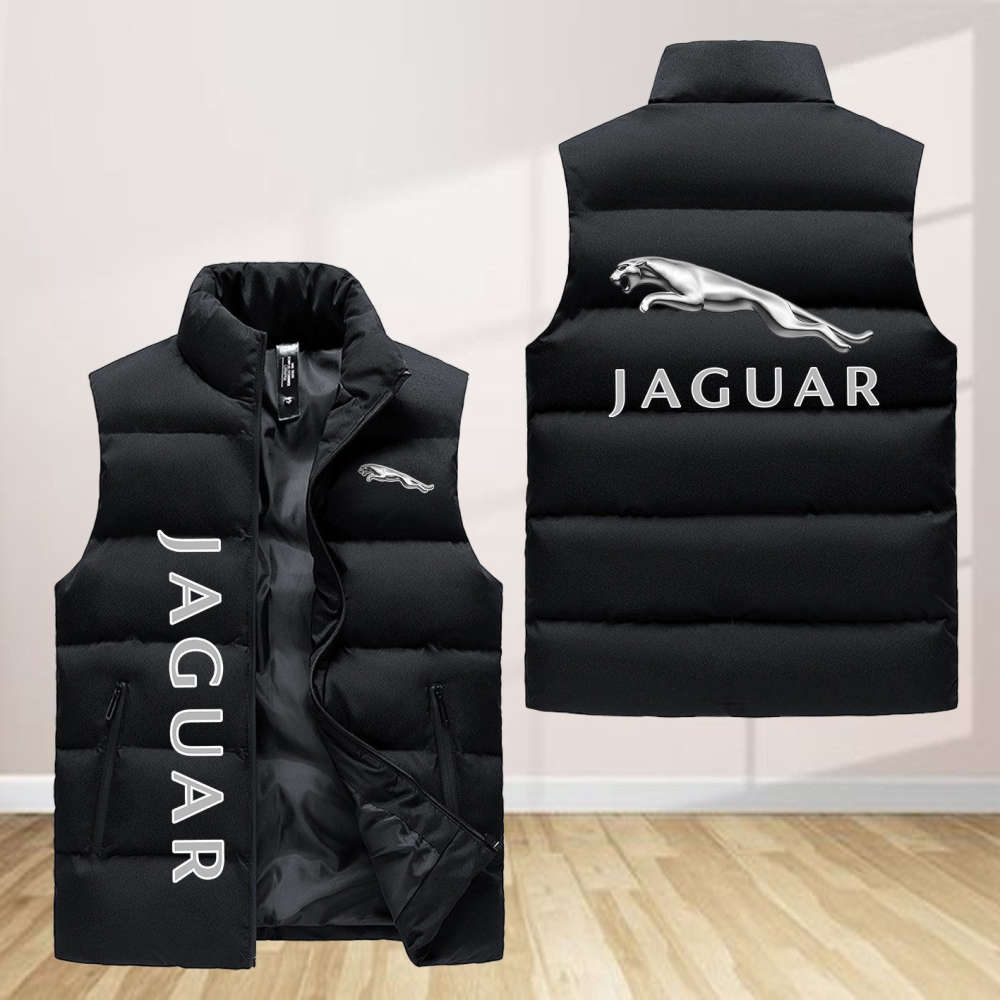 Jaguar Sleeveless Puffer Jacket Custom For Fans Gifts