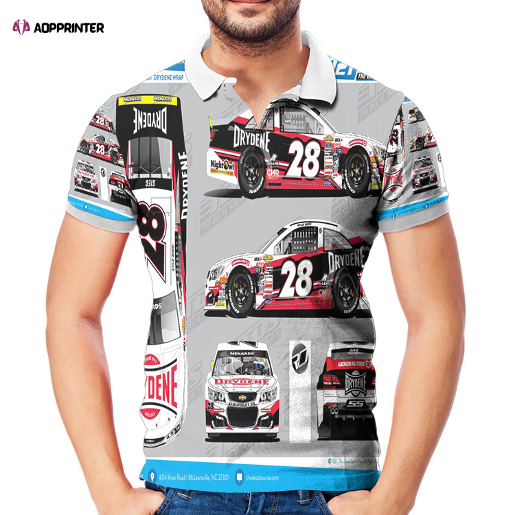 JD Motorsport W Gary Keller Car3 3D All Over Print Polo Shirt