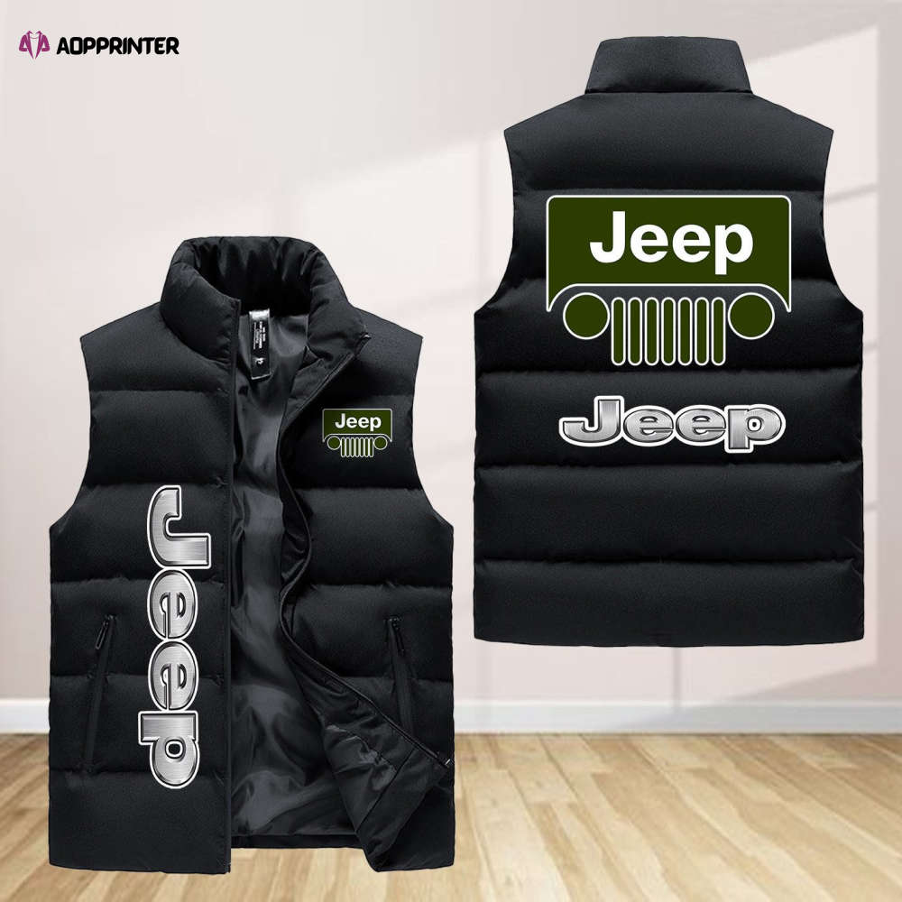 Jeep Sleeveless Puffer Jacket Custom For Fans Gifts