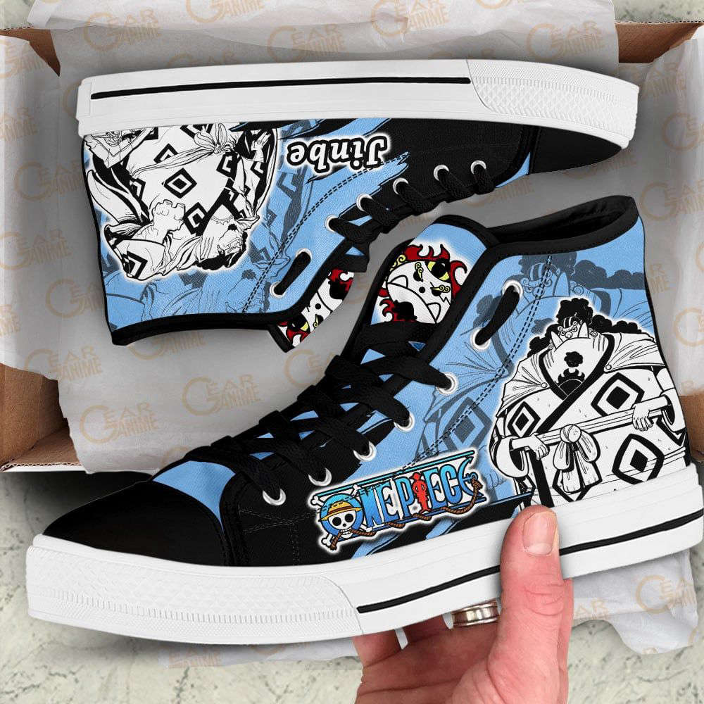 Jinbe High Top Shoes Mix Manga For Fans One Piece Anime