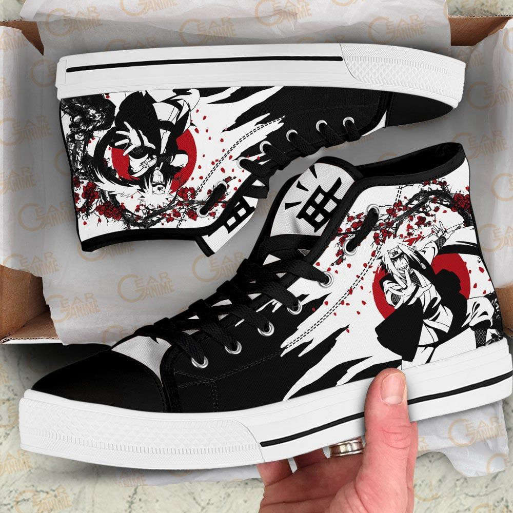 Jiraiya High Top Shoes Custom Naruto Anime Japan Style For Fans