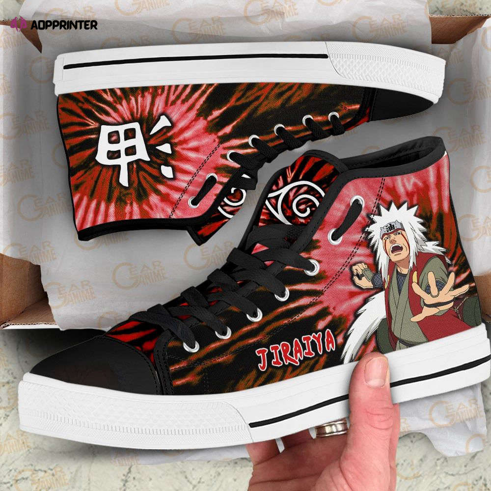 Jiraiya Tie Dye Style High Top Shoes Custom Naruto Anime For Fans