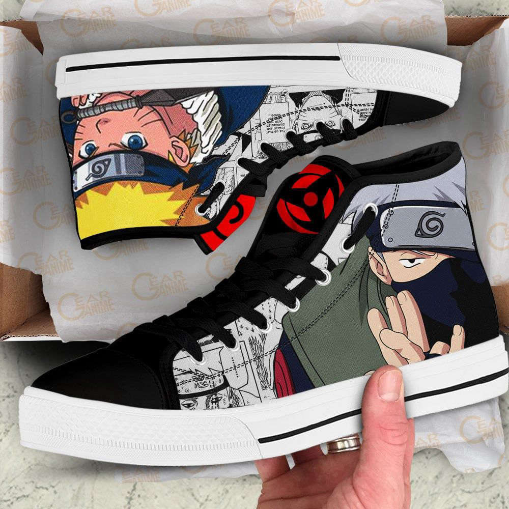 Kakashi And Naruto High Top Shoes Custom Naruto Anime For Fans