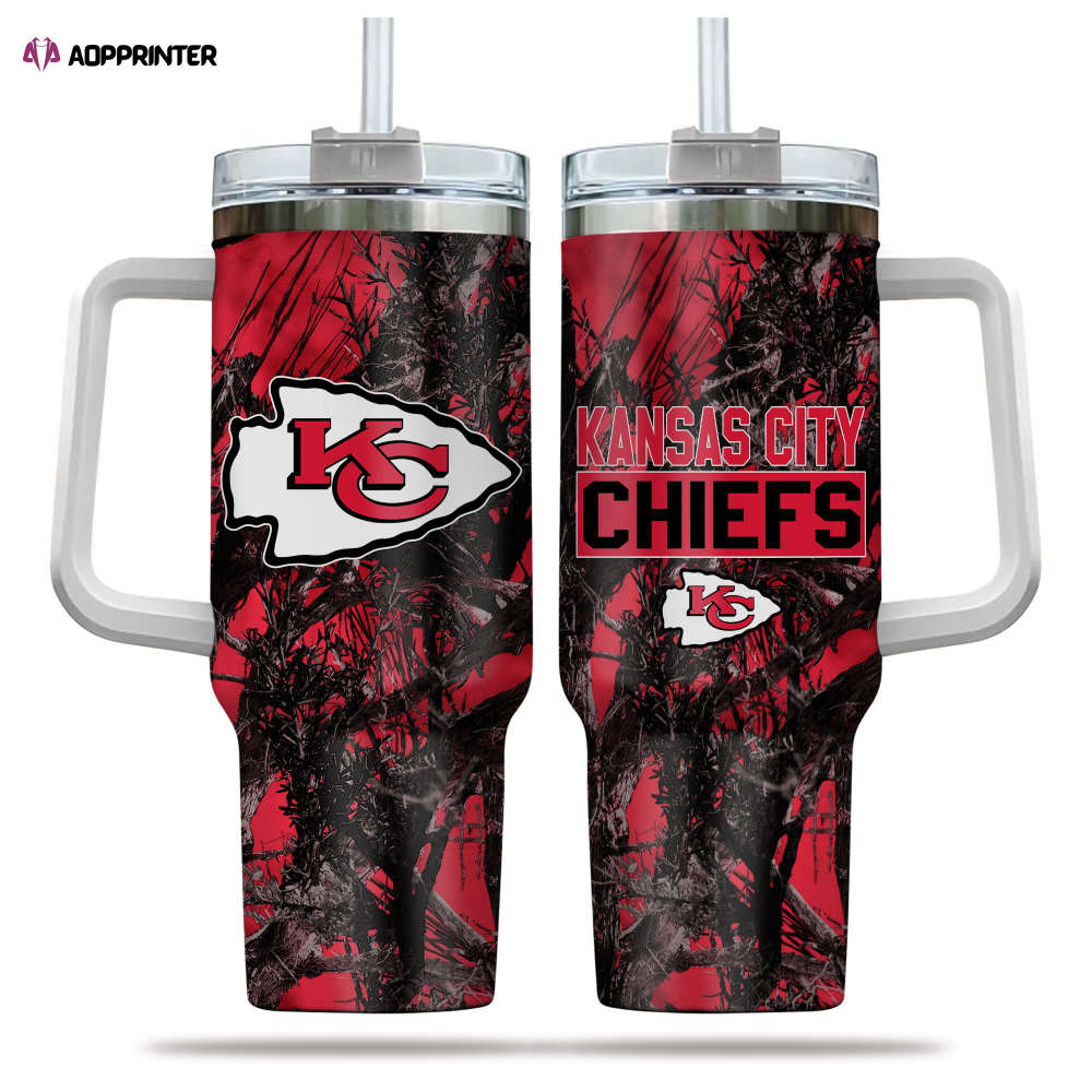 Kansas City Chiefs NFL Hunting Personalized Stanley Tumbler 40oz Gift for Fans