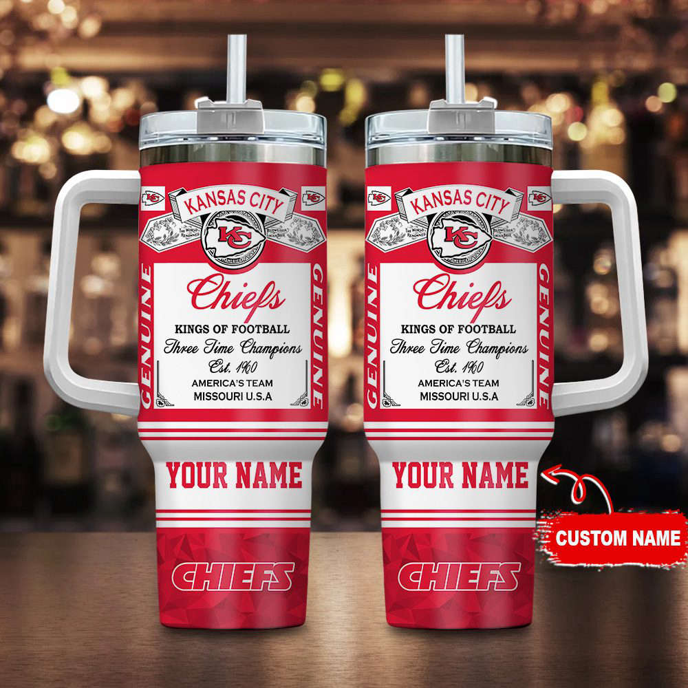 Kansas City Chiefs NFL Kings Of Football Personalized Stanley Tumbler 40oz Gift for Fans