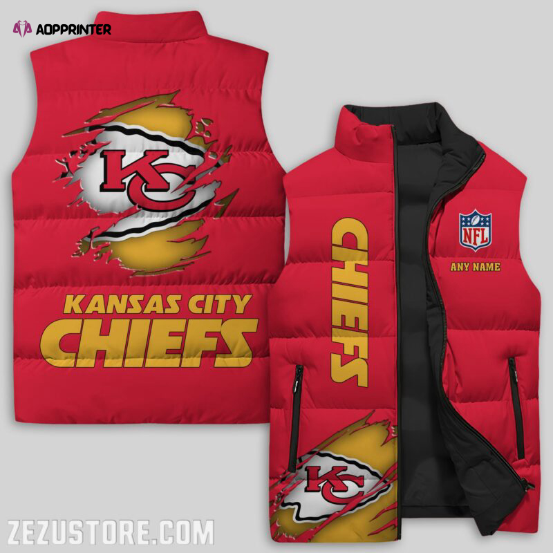 Kansas City Chiefs NFL Sleeveless Puffer Jacket Custom For Fans Gifts