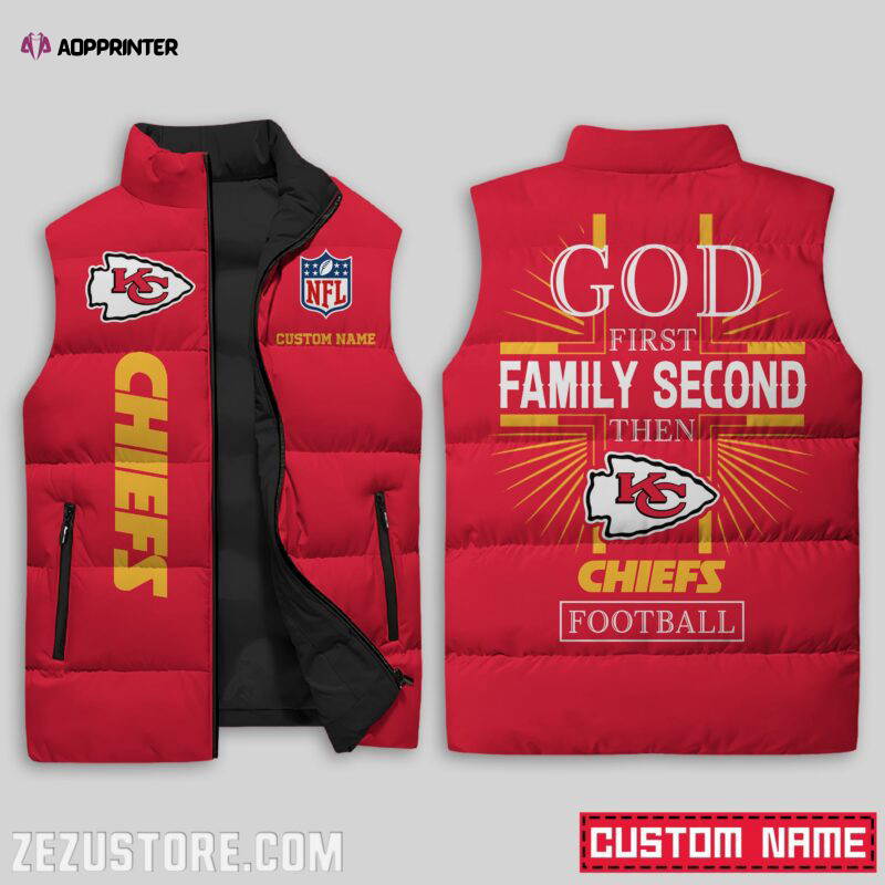 Kansas City Chiefs NFL Sleeveless Puffer Jacket Custom For Fans Gifts