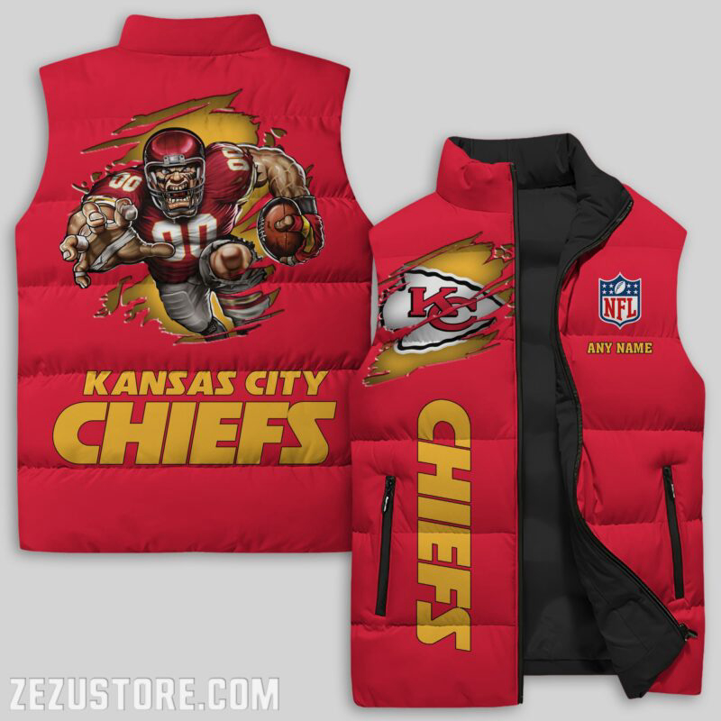 Kansas City Chiefs NFL Sleeveless Puffer Jacket Custom For Fans Gifts