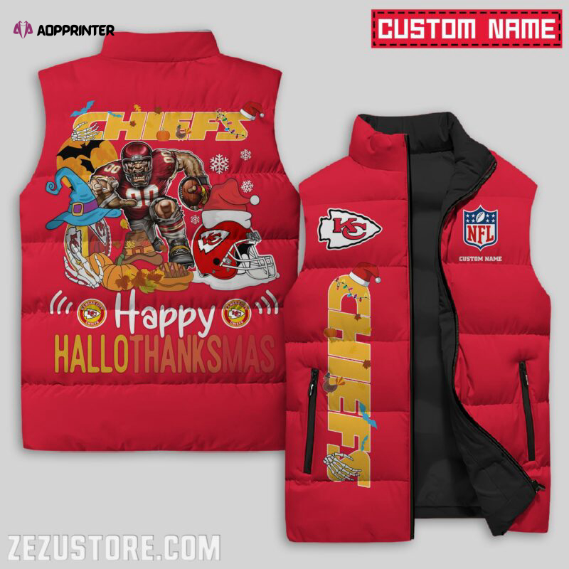 Kansas City Chiefs NFL Sleeveless Puffer Jacket Custom For Fans Gifts