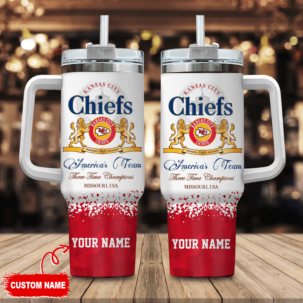 Kansas City Chiefs Personalized NFL Champions Modelo 40oz Stanley Tumbler Gift for Fans