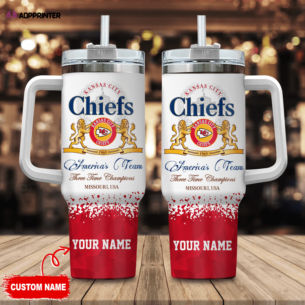 Kansas City Chiefs Personalized NFL Champions Modelo 40oz Stanley Tumbler Gift for Fans