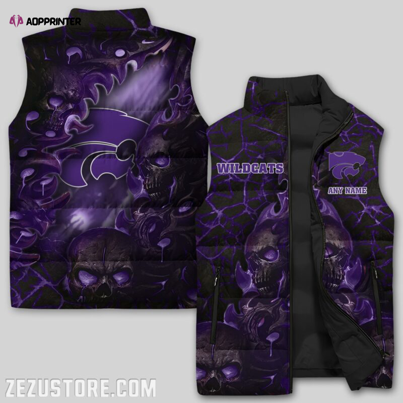 Kansas State Wildcats NCAA Sleeveless Puffer Jacket Custom For Fans Gifts