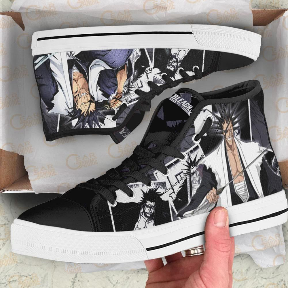 Kenpachi Zaraki High Top Shoes Custom Bleach Anime For Fans