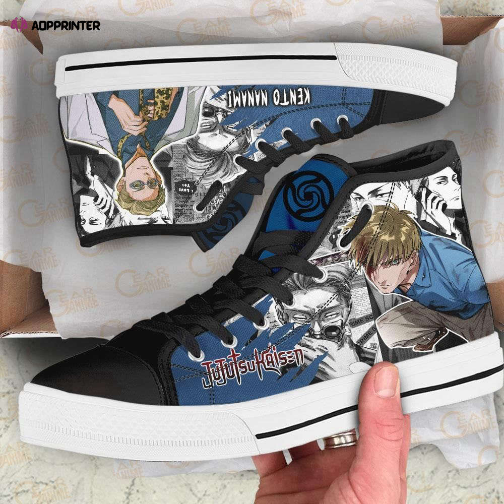 Kento Nanami Custom Canvas High Top Shoes For Fans Jujutsu Kaisen Anime