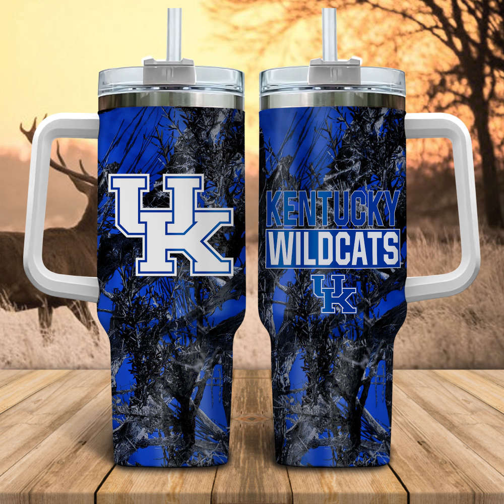 Kentucky Wildcats NCAA Hunting Personalized Stanley Tumbler 40oz Gift for Fans