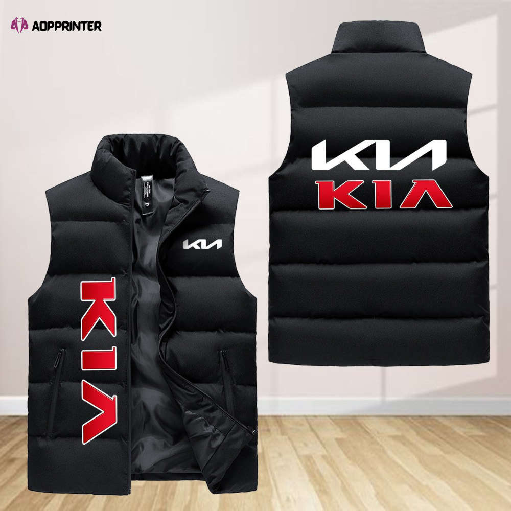 Kia Sleeveless Puffer Jacket Custom For Fans Gifts