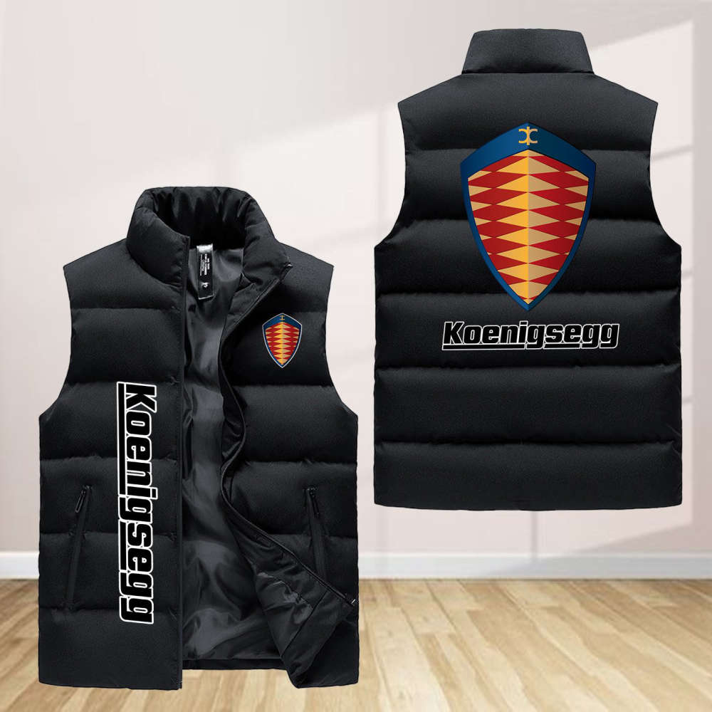 Koenigsegg Sleeveless Puffer Jacket Custom For Fans Gifts