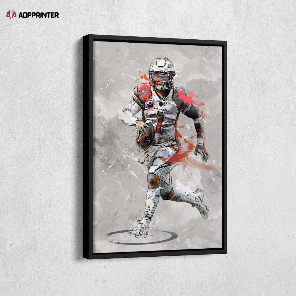 Kyler Murray Poster Arizona Cardinals NFL Canvas Wall Art Home Decor Framed Poster Man Cave Gift