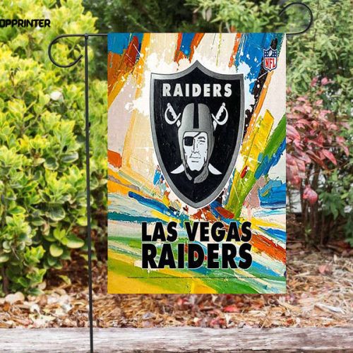 Las Vegas Raiders Art Colorful Double Sided Printing   Garden Flag Home Decor Gifts