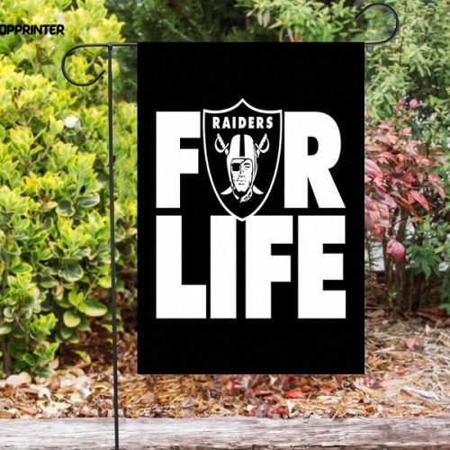 Las Vegas Raiders For Life Double Sided Printing   Garden Flag Home Decor Gifts