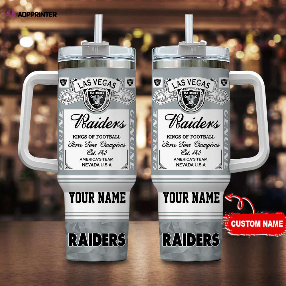 Las Vegas Raiders NFL Kings of Football Personalized Stanley Tumbler 40Oz Gift for Fans