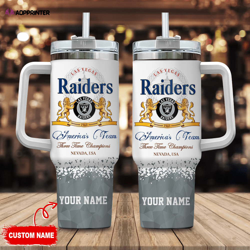 Las Vegas Raiders Personalized NFL Champions Modelo 40oz Stanley Tumbler Gift for Fans