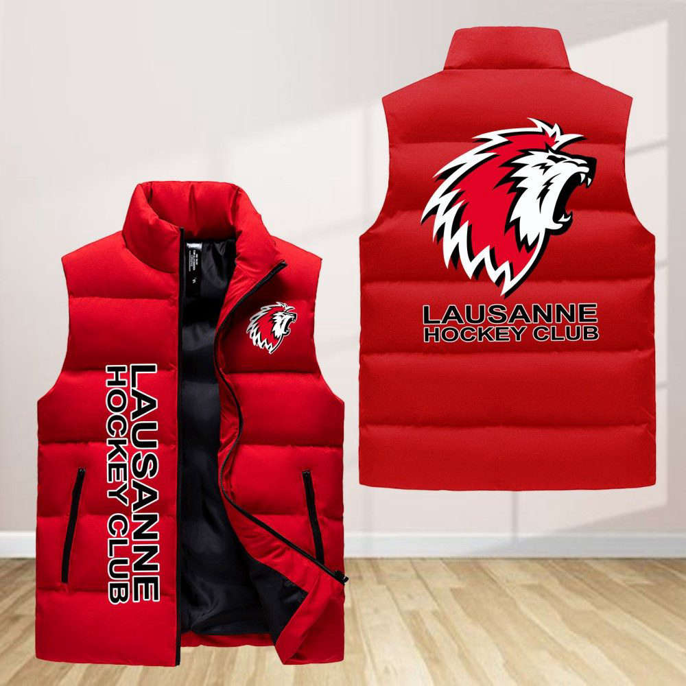 Lausanne Hockey Club Sleeveless Puffer Jacket Custom For Fans Gifts