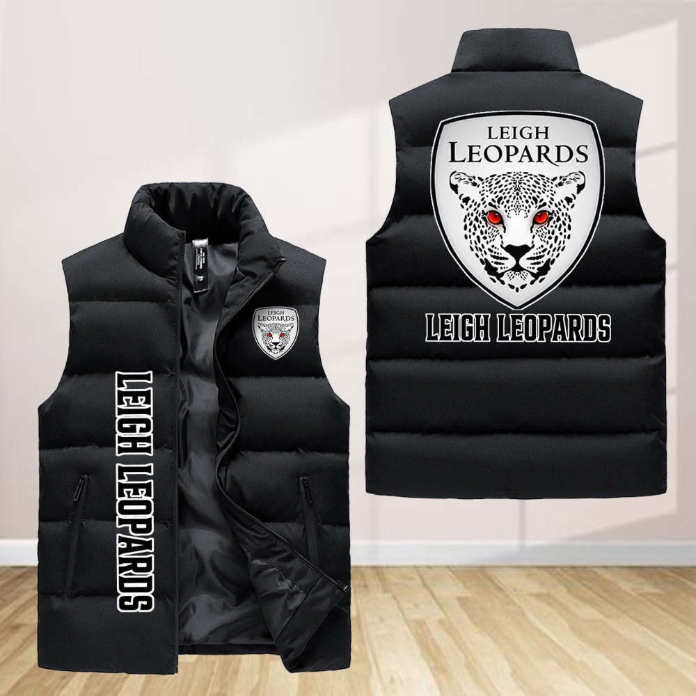 Leigh Leopards Sleeveless Puffer Jacket Custom For Fans Gifts