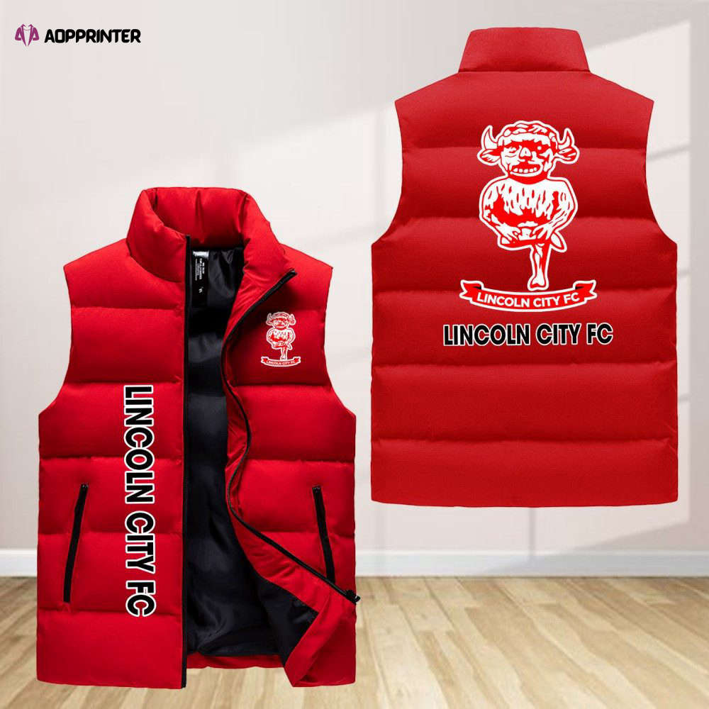 Lincoln City F.C Sleeveless Puffer Jacket Custom For Fans Gifts