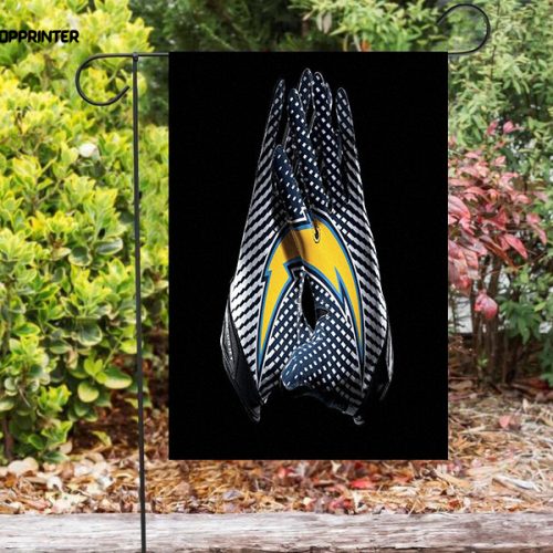 Los Angeles Chargers Emblem v25 Double Sided Printing   Garden Flag Home Decor Gifts