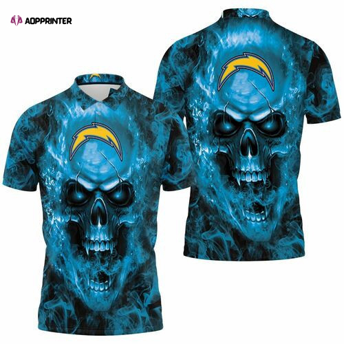 Los Angeles Chargers Fans Skull 3D Gift for Fans Polo Shirt