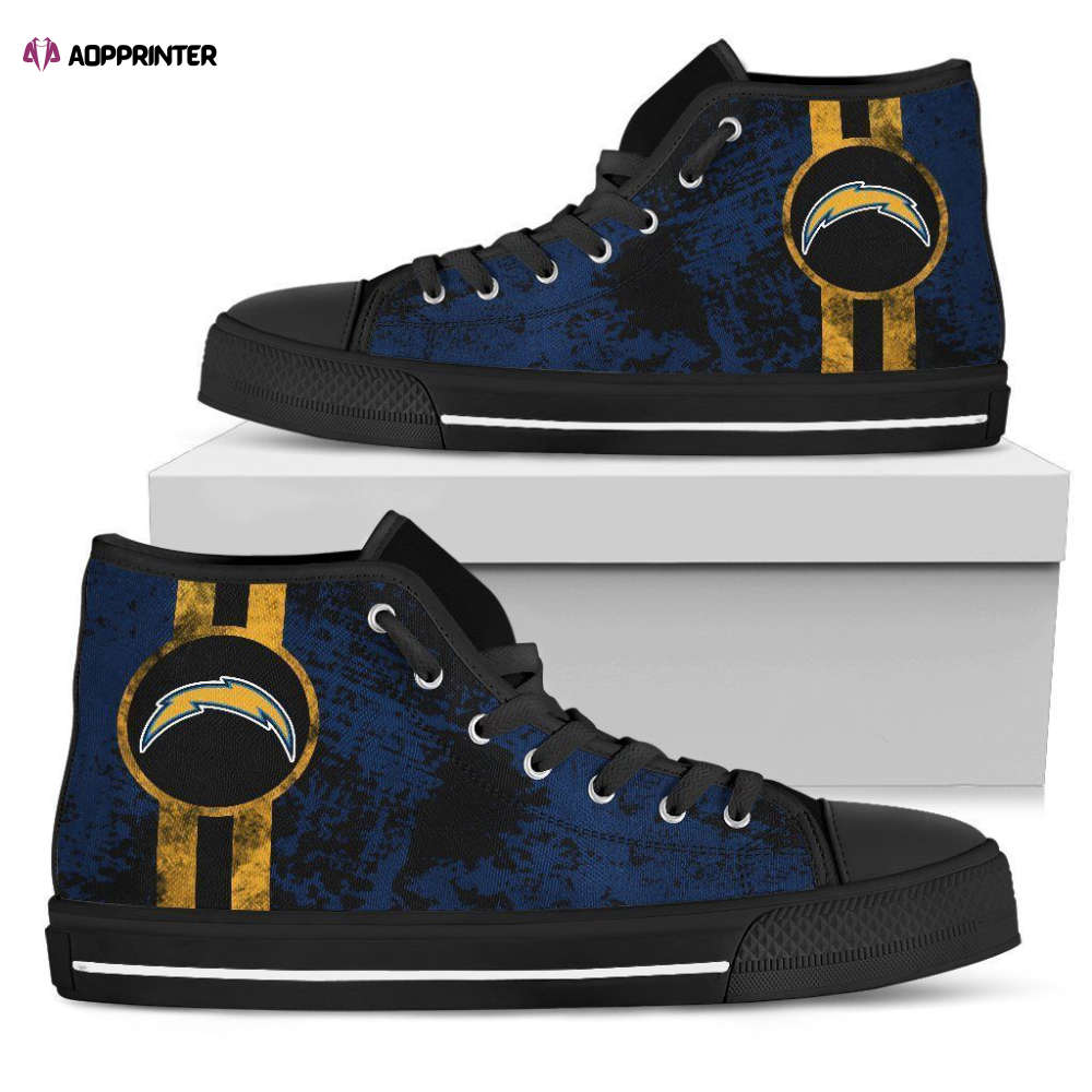 Los Angeles Chargers NFL Custom Canvas High Top Shoes