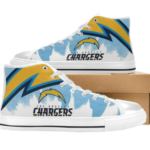 Los Angeles Chargers NFL Football Custom Canvas High Top Shoes