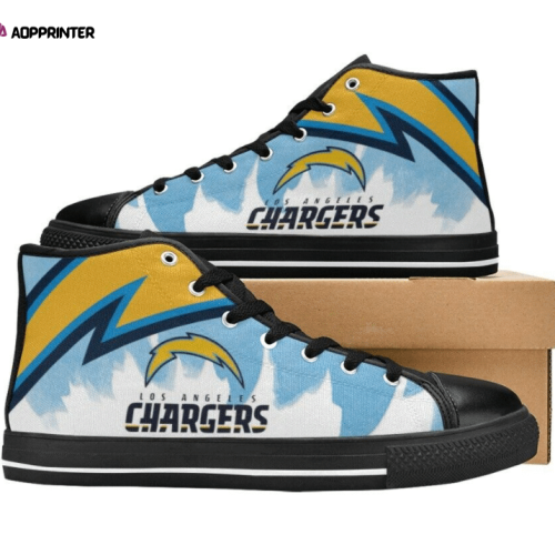 Los Angeles Chargers NFL Football Custom Canvas High Top Shoes