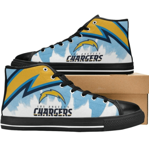 Los Angeles Chargers NFL Football Custom Canvas High Top Shoes