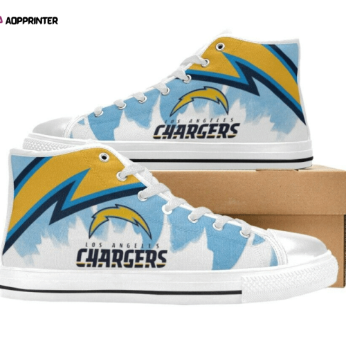 Los Angeles Chargers NFL Football Custom Canvas High Top Shoes