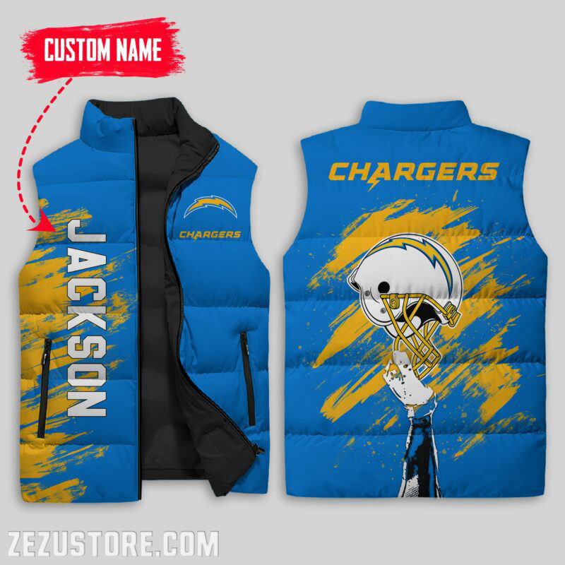 Los Angeles Chargers NFL Sleeveless Puffer Jacket Custom For Fans Gifts