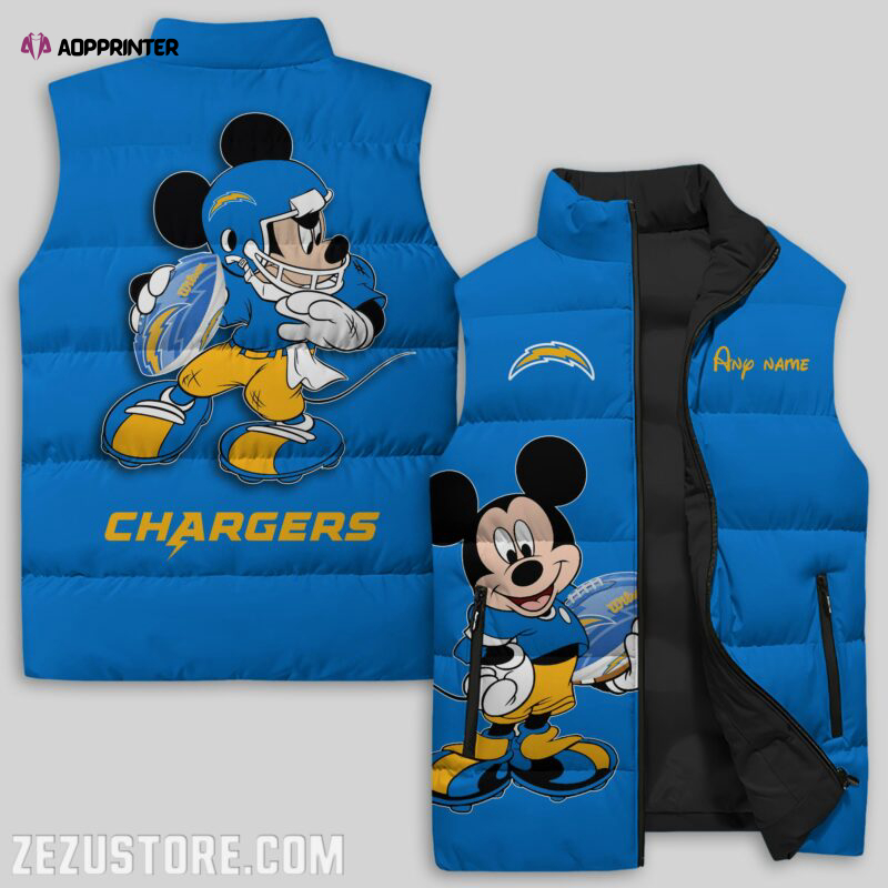 Los Angeles Chargers NFL Sleeveless Puffer Jacket Custom For Fans Gifts