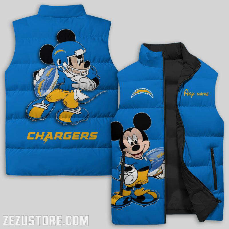 Los Angeles Chargers NFL Sleeveless Puffer Jacket Custom For Fans Gifts