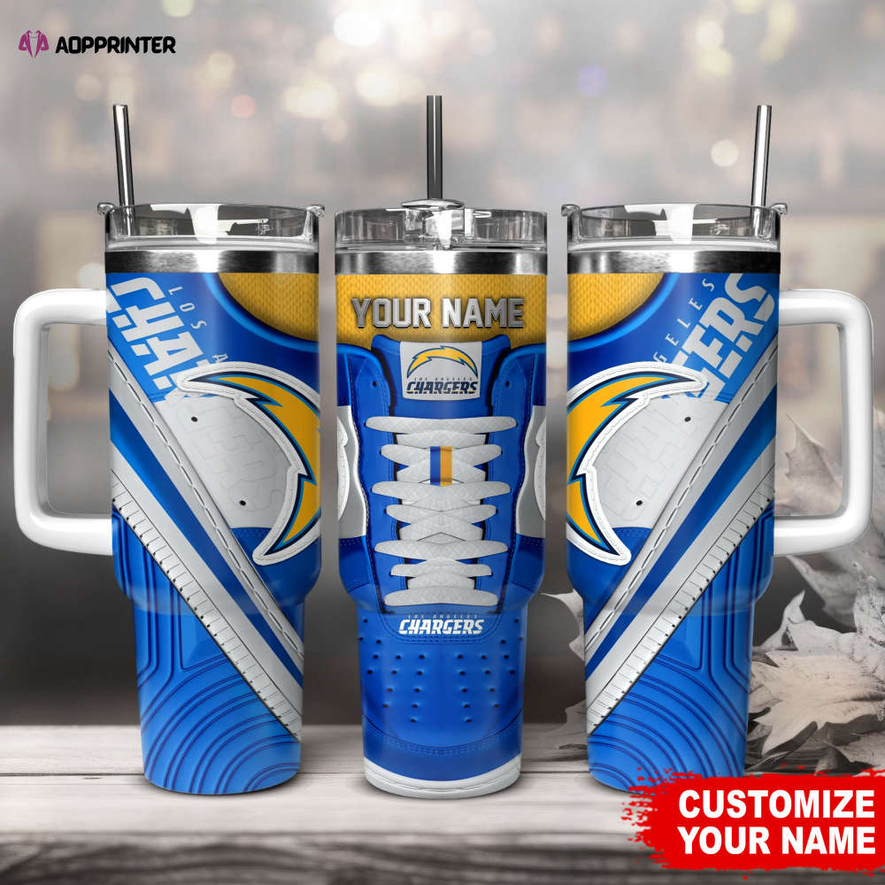 Los Angeles Chargers Sneaker NFL Personalized Stanley Tumbler 40Oz Gift for Fans